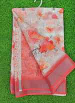 Load image into Gallery viewer, Beautiful Digital Print Linen Saree with Border
