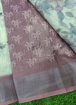 Load image into Gallery viewer, Beautiful Digital Print Linen Saree with Border
