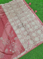 Load image into Gallery viewer, Elegant Digital Print Semi Tussar Saree in Cutwork Pallu
