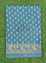 Load image into Gallery viewer, Designer Digital Print Semi Tussar Saree in Cutwork Borders
