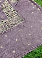 Load image into Gallery viewer, Designer Digital Print Semi Tussar Saree in Cutwork Borders
