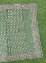 Load image into Gallery viewer, Designer Digital Print Semi Tussar Saree in Cutwork Borders
