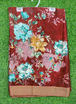 Load image into Gallery viewer, Lovely Printed Georgette Saree in Zari Border
