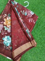 Load image into Gallery viewer, Lovely Printed Georgette Saree in Zari Border
