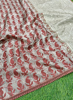 Load image into Gallery viewer, Elegant Digital Print Semi Tussar Saree in Cute Borders
