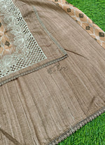 Load image into Gallery viewer, Designer Digital Print Semi Tussar Saree in Cutwork Borders
