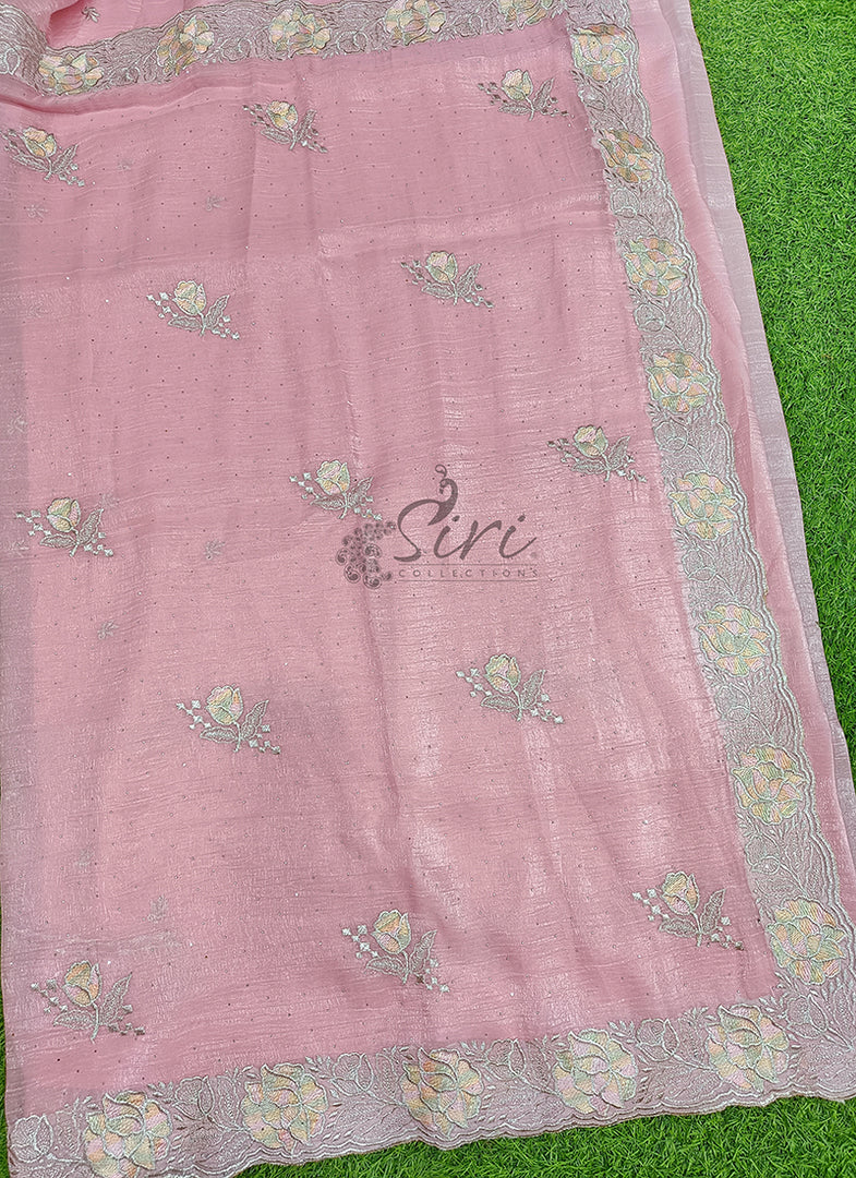 Beautiful Designer Crush Saree in Scallop Border