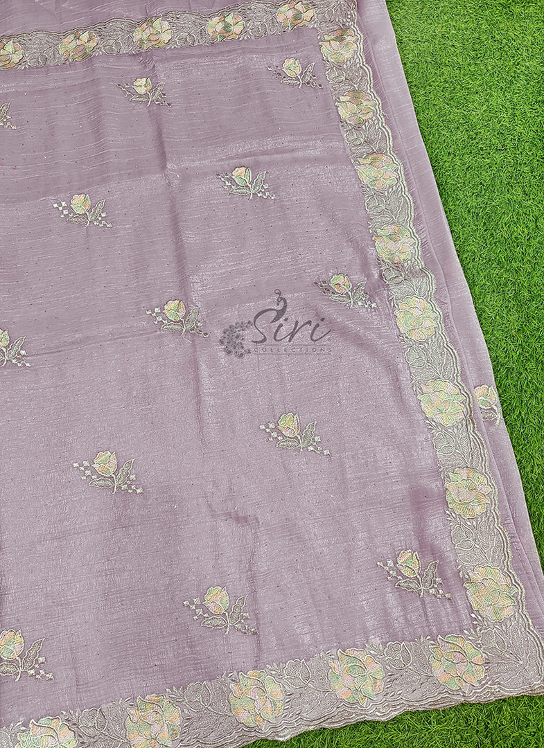 Beautiful Designer Crush Saree in Scallop Border