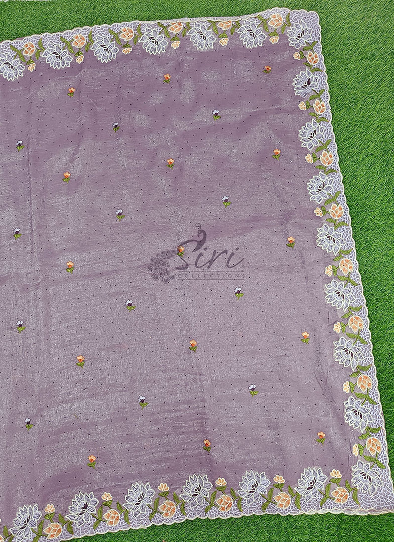 Beautiful Designer Crush Saree in Scallop Border
