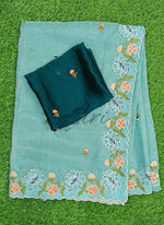 Load image into Gallery viewer, Beautiful Designer Crush Saree in Scallop Border
