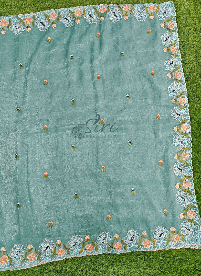 Beautiful Designer Crush Saree in Scallop Border