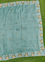 Load image into Gallery viewer, Beautiful Designer Crush Saree in Scallop Border
