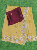 Load image into Gallery viewer, Beautiful Designer Crush Saree in Scallop Border

