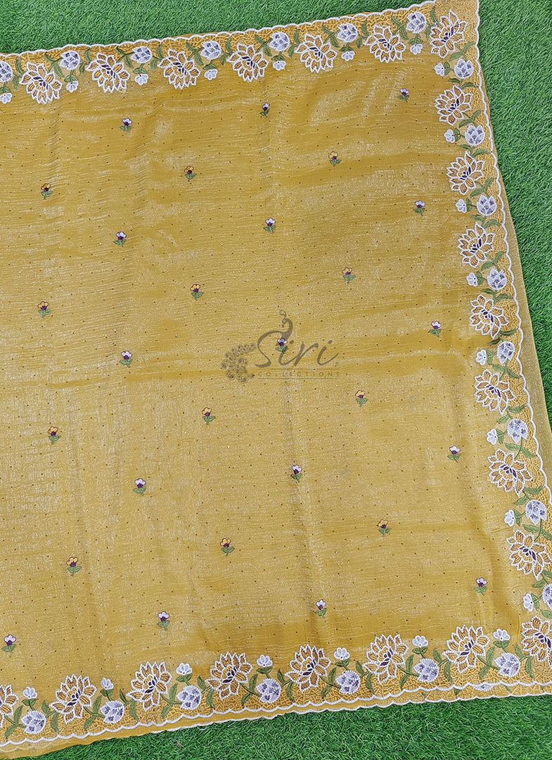 Beautiful Designer Crush Saree in Scallop Border