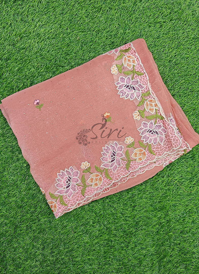 Beautiful Designer Crush Saree in Scallop Border