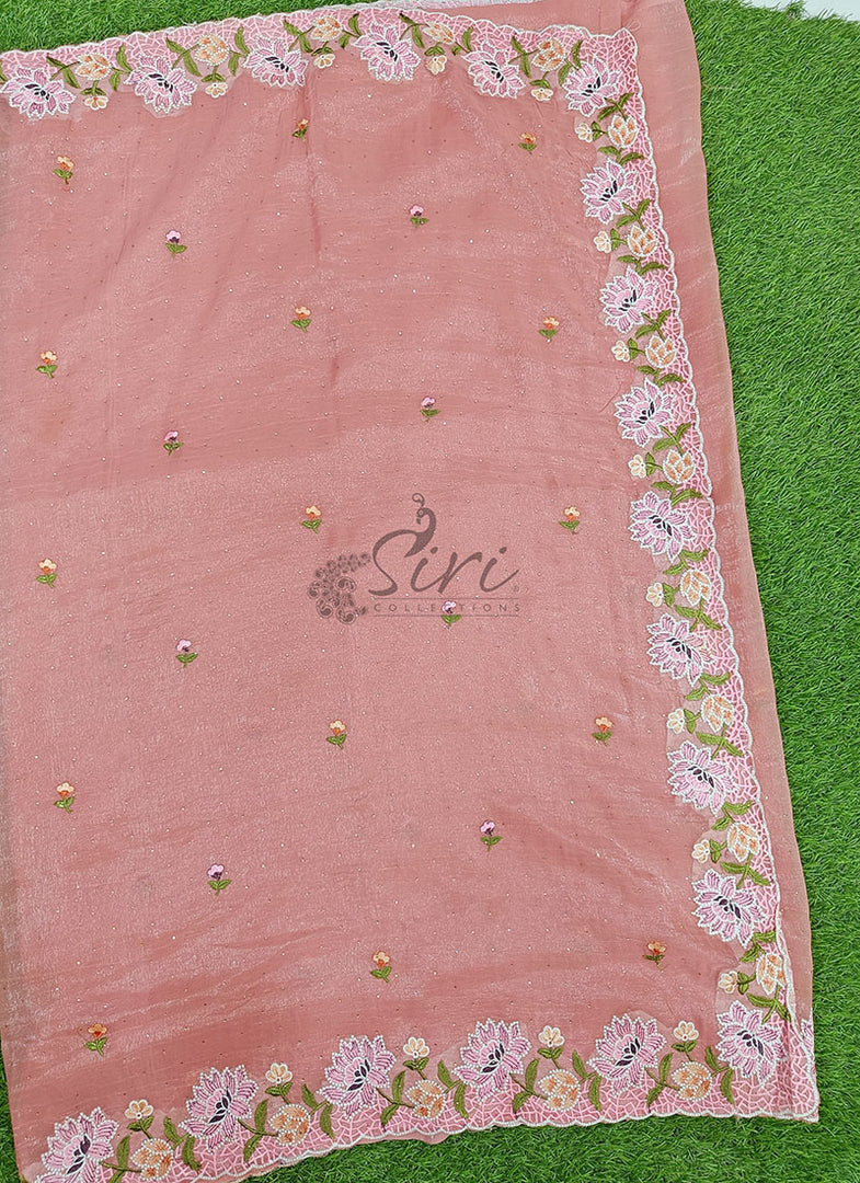 Beautiful Designer Crush Saree in Scallop Border