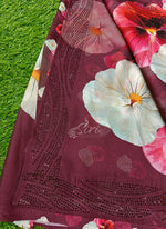 Load image into Gallery viewer, Beautiful Designer Digital Print Georgette Saree
