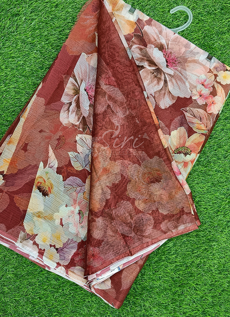 Latest Digital Print Nara Chiffon Saree