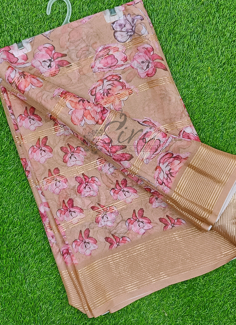 Lovely Digital Print Chiffon Saree