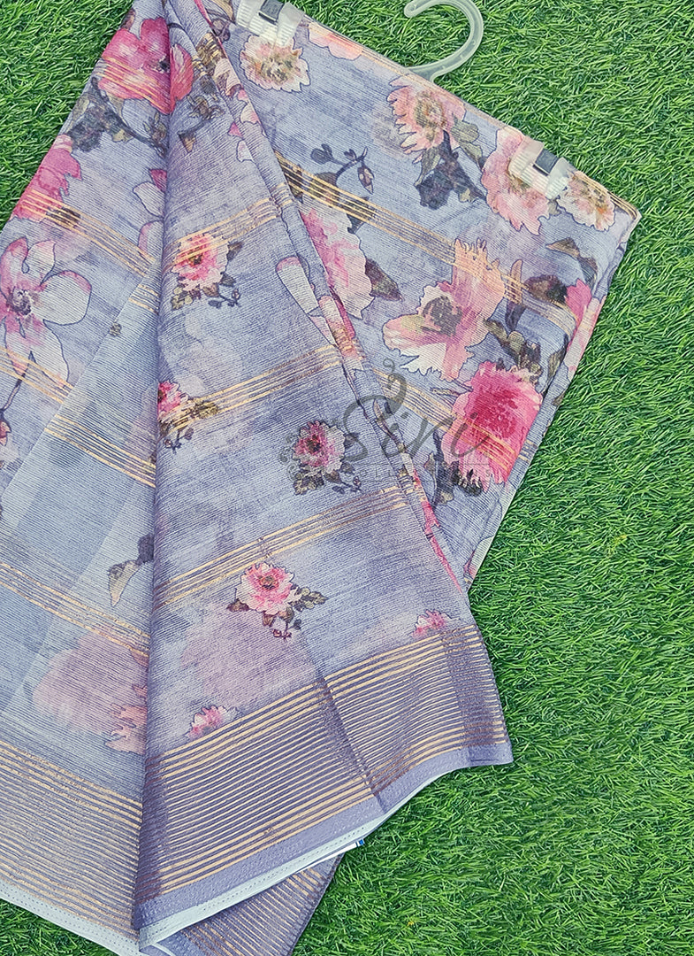 Lovely Digital Print Chiffon Saree