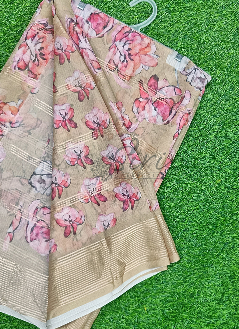 Lovely Digital Print Chiffon Saree