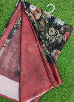Load image into Gallery viewer, Lovely Premium Digital Print Chiffon Saree in Satin Finish Border