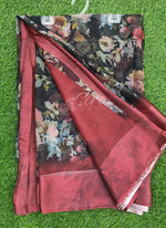 Load image into Gallery viewer, Lovely Premium Digital Print Chiffon Saree in Satin Finish Border