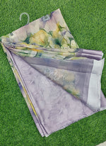 Load image into Gallery viewer, Lovely Digital Print Chiffon Saree in Satin Finish Border
