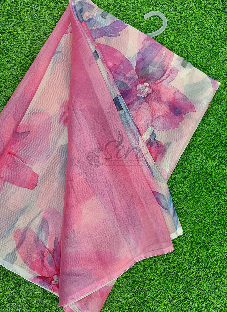 Latest Digital Print Nara Chiffon Saree