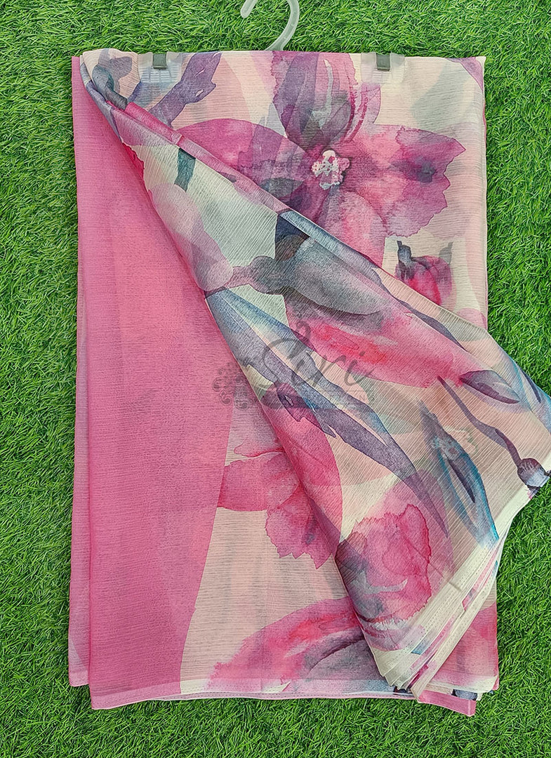 Latest Digital Print Nara Chiffon Saree