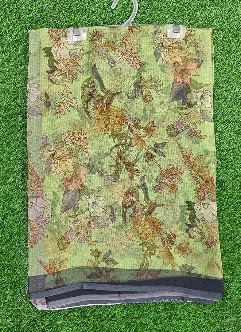 Lovely Digital Print Premium Chiffon Saree