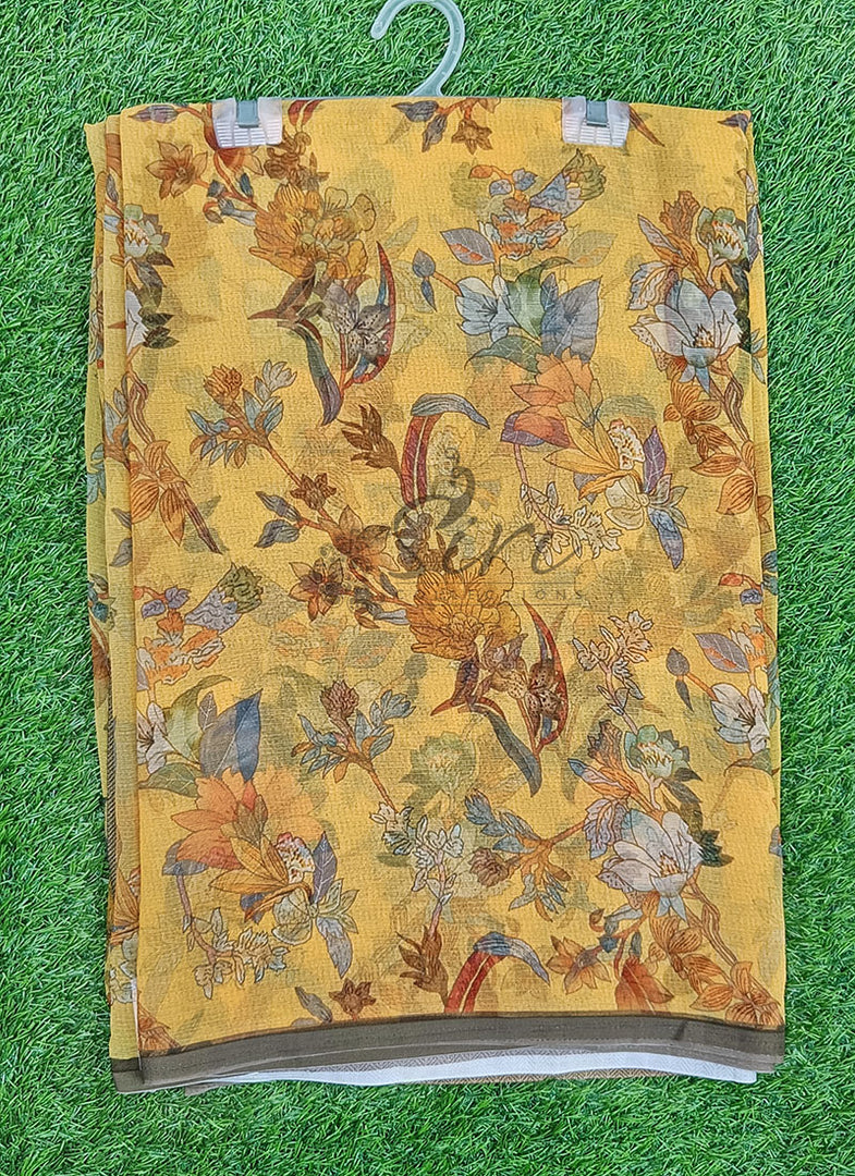 Lovely Digital Print Premium Chiffon Saree