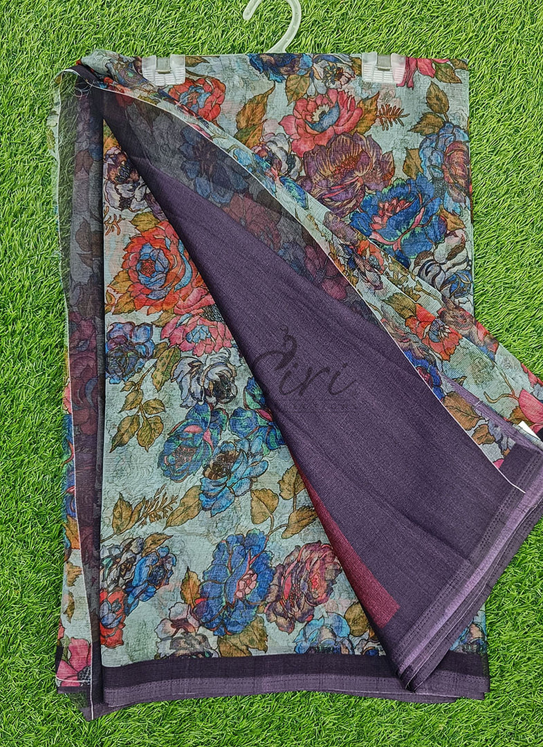 Lovely Digital Print Premium Chiffon Saree