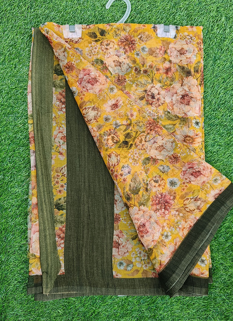 Lovely Digital Print Premium Chiffon Saree