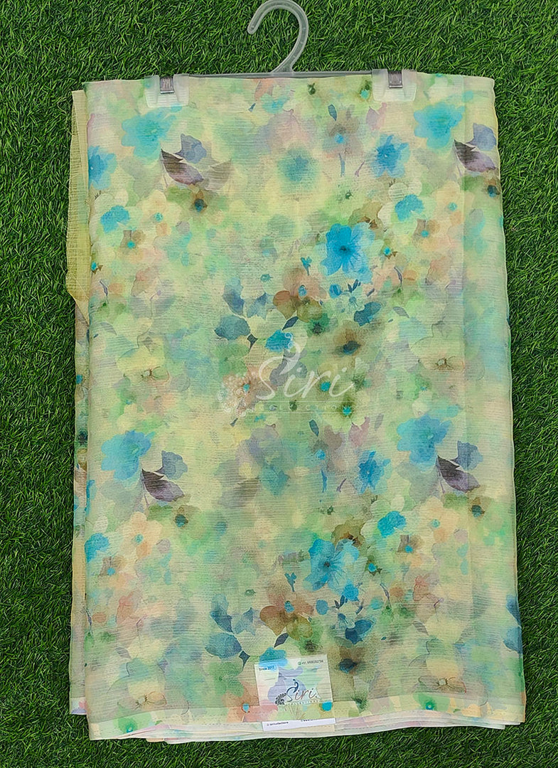 Digital Print Nara Chiffon Saree with Blouse