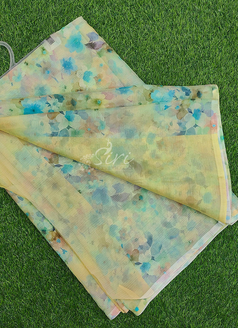 Digital Print Nara Chiffon Saree with Blouse