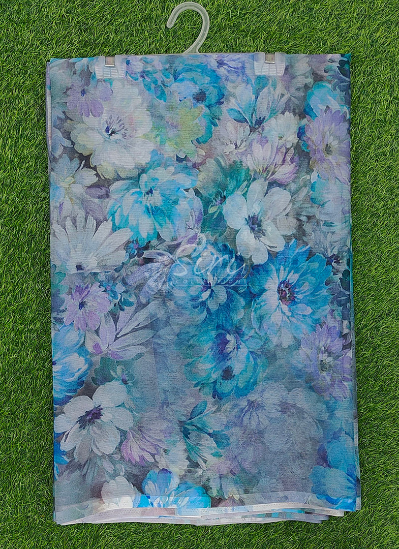 Digital Print Nara Chiffon Saree with Blouse