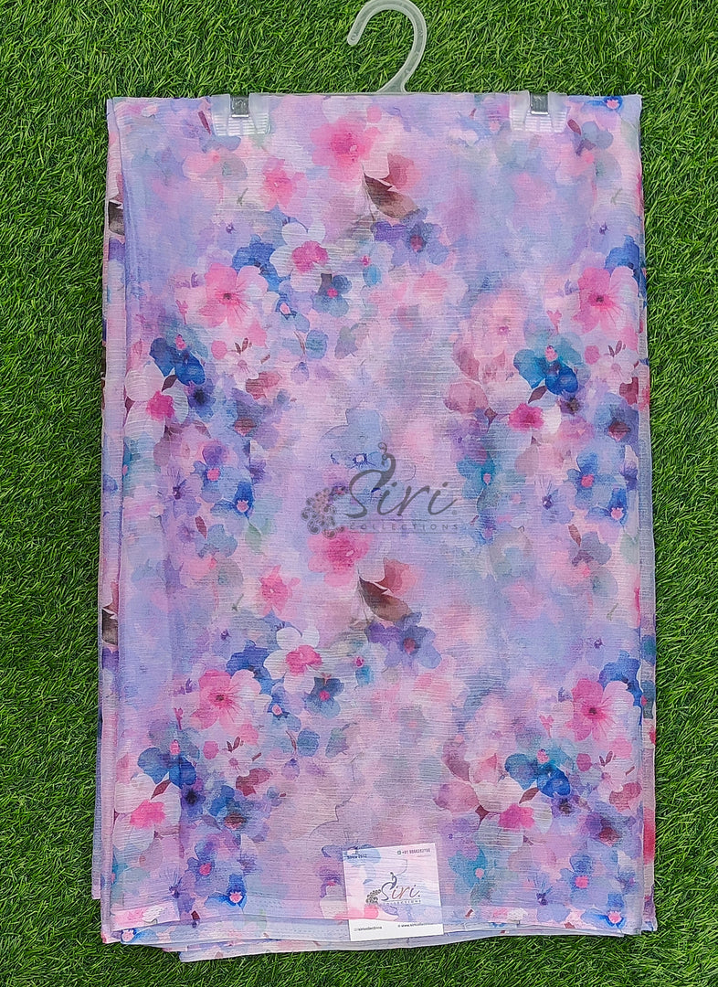 Beautiful Digital Print Nara Chiffon Saree with Blouse