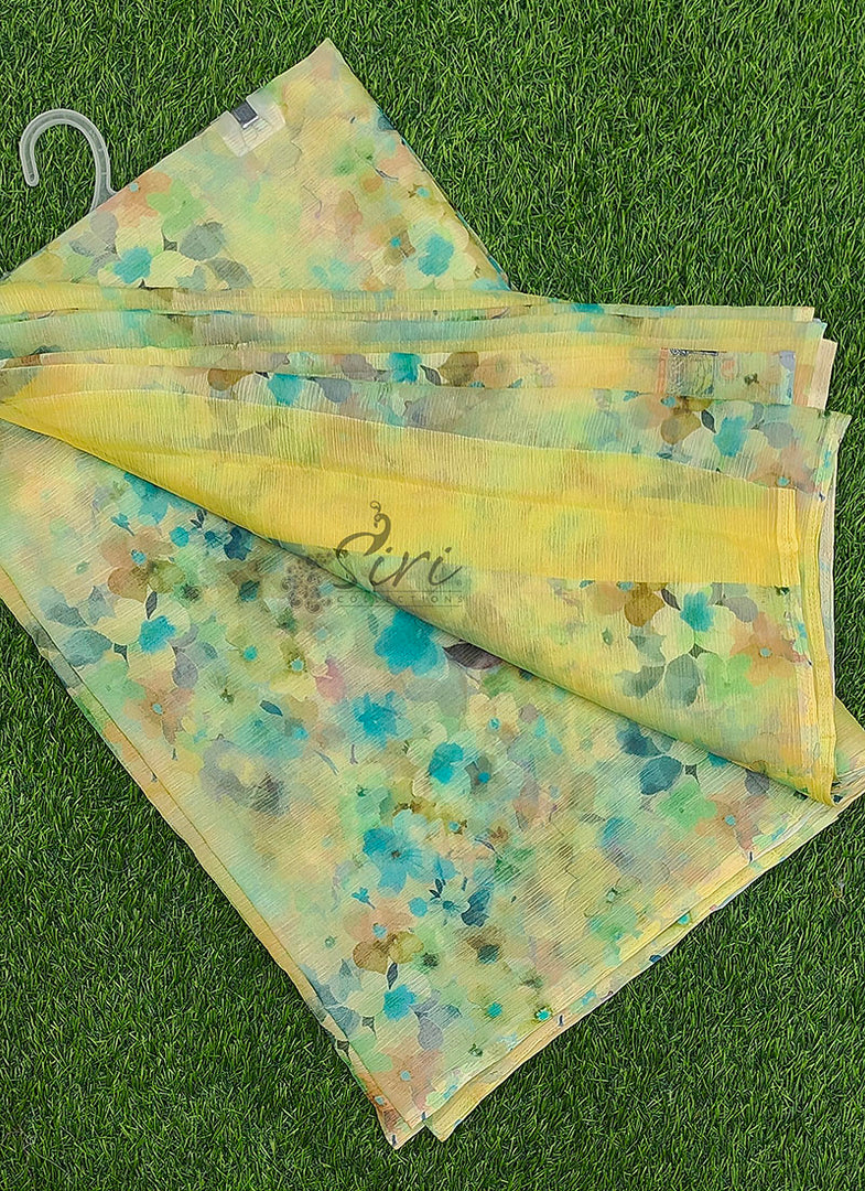 Beautiful Digital Print Nara Chiffon Saree with Blouse