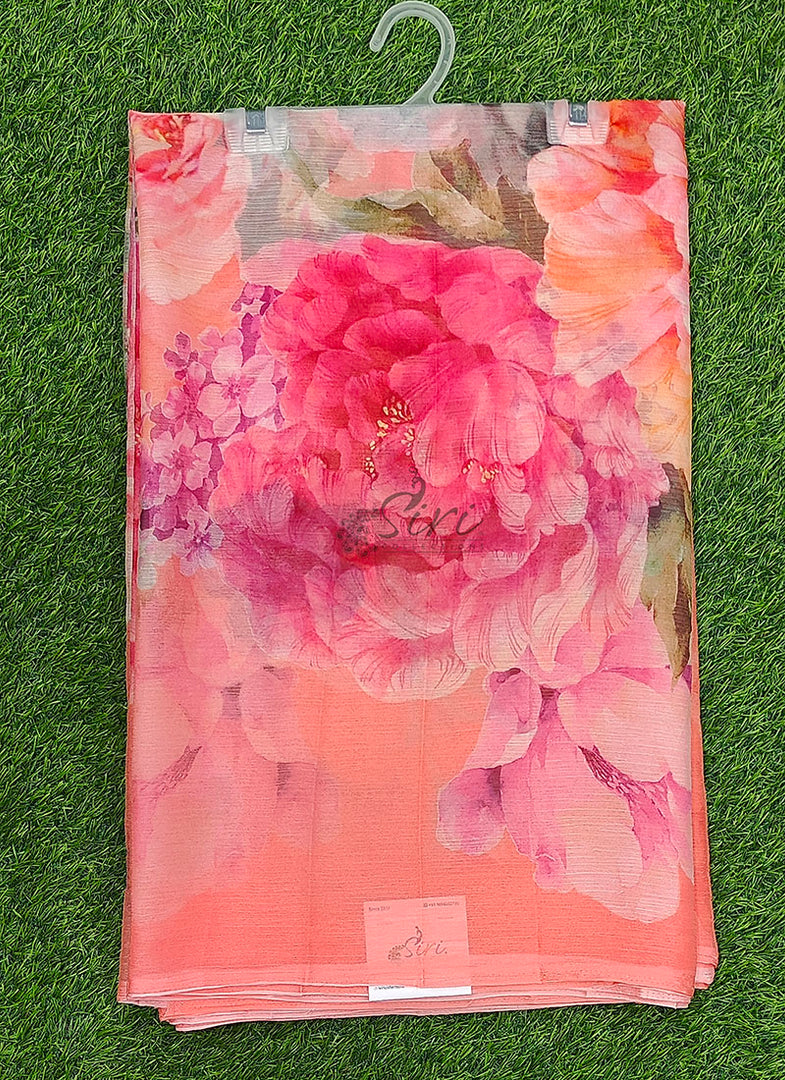 Beautiful Digital Print Nara Chiffon Saree with Blouse