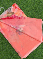 Load image into Gallery viewer, Beautiful Digital Print Nara Chiffon Saree with Blouse
