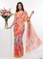 Load image into Gallery viewer, Beautiful Digital Print Nara Chiffon Saree with Blouse