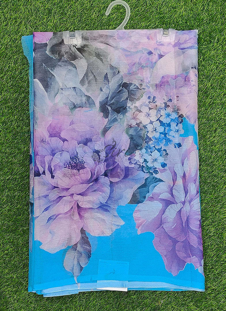 Beautiful Digital Print Nara Chiffon Saree with Blouse