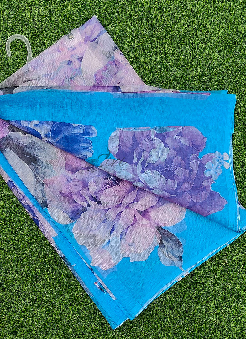 Beautiful Digital Print Nara Chiffon Saree with Blouse