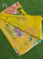 Load image into Gallery viewer, Beautiful Digital Print Nara Chiffon Saree with Blouse
