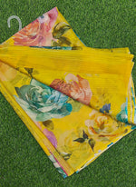 Load image into Gallery viewer, Beautiful Digital Print Nara Chiffon Saree with Blouse
