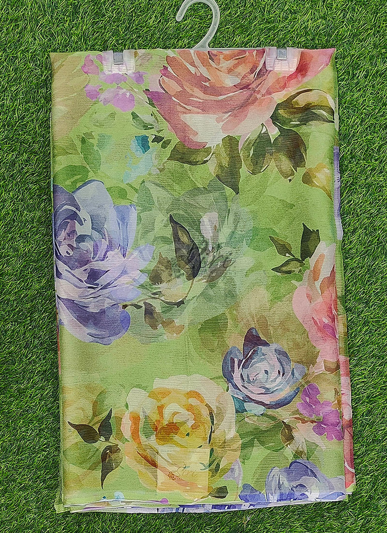 Beautiful Digital Print Nara Chiffon Saree with Blouse