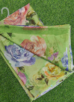 Load image into Gallery viewer, Beautiful Digital Print Nara Chiffon Saree with Blouse
