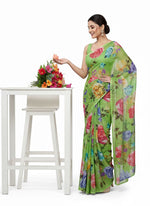 Load image into Gallery viewer, Beautiful Digital Print Nara Chiffon Saree with Blouse

