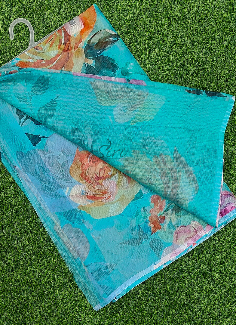 Beautiful Digital Print Nara Chiffon Saree with Blouse